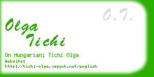 olga tichi business card